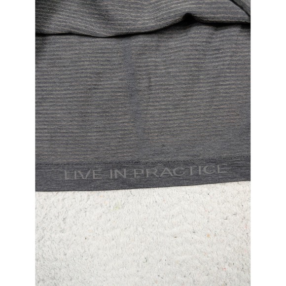 Lululemon Polo Shirt Mens Large Gray In Practice Striped Performance Golf - Picture 3 of 10